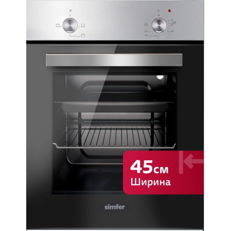 Электрический духовой шкаф Simfer B4EM04070 нержавеющая сталь