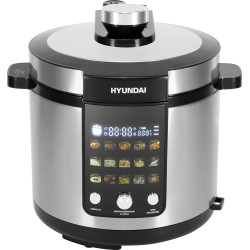 Мультиварка-скороварка Hyundai HYMC-2402  6 л.  1200 Вт  серебристый/черный