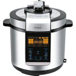 Мультиварка-скороварка Hyundai HYMC-2406  6 л.  1000 Вт  серебристый/черный