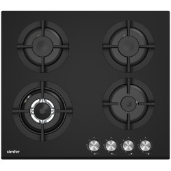 Газовая варочная панель Simfer H60N41S525  черное стекло