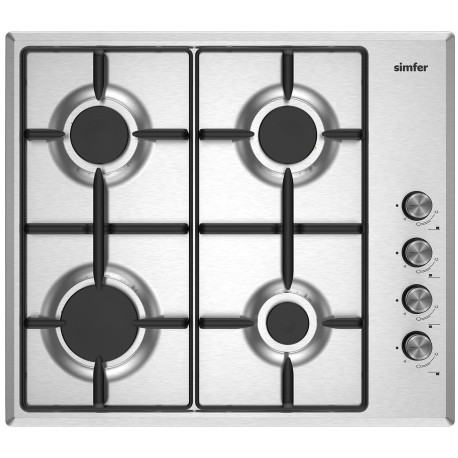 Газовая варочная панель Simfer H60Q40M025  нержавеющая сталь