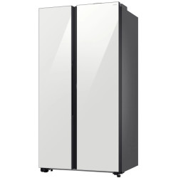 Холодильник Side-by-Side Samsung RS80F65M1WWR белое стекло