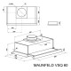 Вытяжка MAUNFELD VSQ 60 нержавеющая сталь/белое стекло